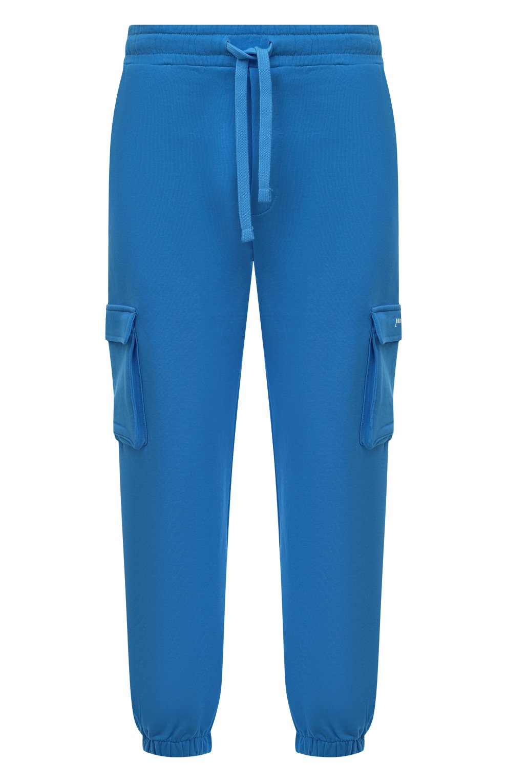 Хлопковые джоггеры HINNOMINATE синего цвета по цене 17500 руб., арт. HUS3/HNM188, фото 1 Хлопковые джоггеры HINNOMINATE, арт. HUS3/HNM188, фото 1