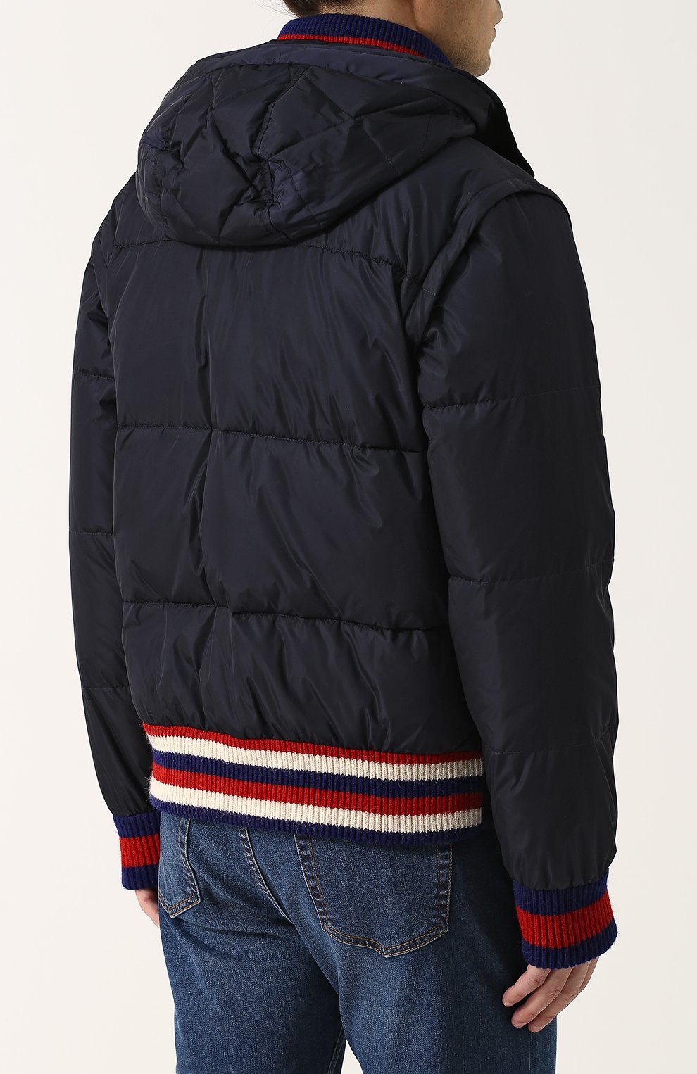 Стеганый пуховик на молнии с капюшоном GUCCI, арт. 468304/Z731B, фото 4