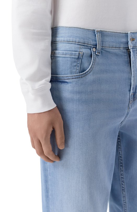 Джинсы Slimmy tapered 7 For All Mankind 7TB00C12-1VW Голубой  7TB00C12-1VW Фото 5
