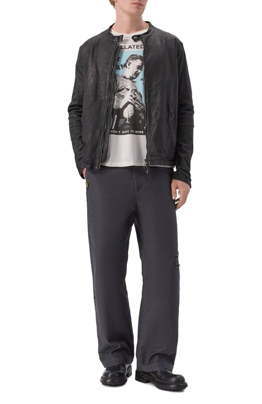 Хлопковые брюки Enfants Riches Deprimes 050-435/C0TT0N Серый  050-435/C0TT0N Фото 2