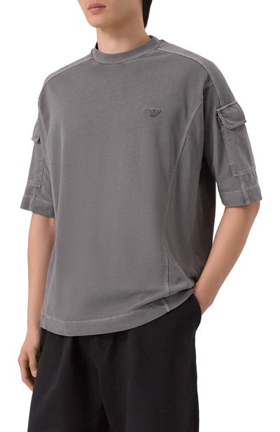 Хлопковая футболка EMPORIO ARMANI, арт. EM004910/AF13715, фото 3