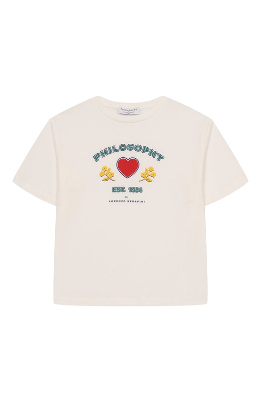 Хлопковая футболка Philosophy di Lorenzo Serafini Kids