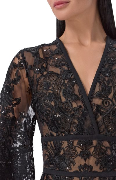 Платье из шелка и вискозы ELIE SAAB черного цвета по цене 557500 руб., арт. D1004NR26/TUL02, фото 4 Платье из шелка и вискозы ELIE SAAB, арт. D1004NR26/TUL02, фото 4