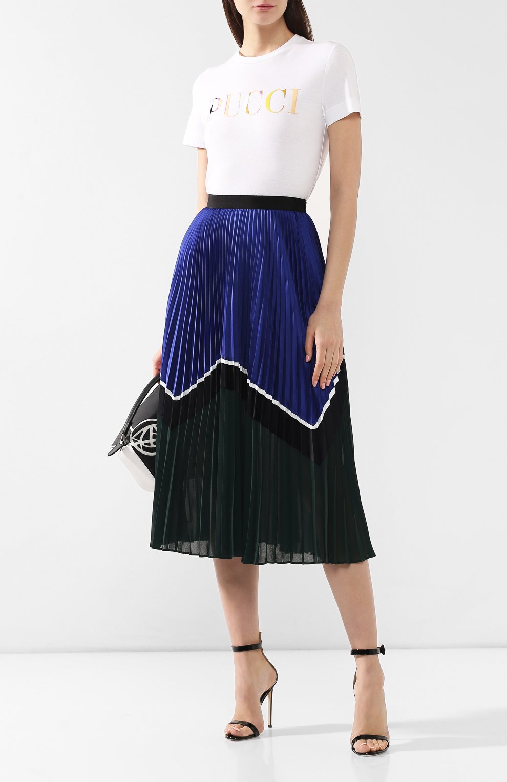 Хлопковая футболка EMILIO PUCCI белого цвета по цене 23600 руб., арт. 9EJP73/9E986, фото 2 Хлопковая футболка EMILIO PUCCI, арт. 9EJP73/9E986, фото 2