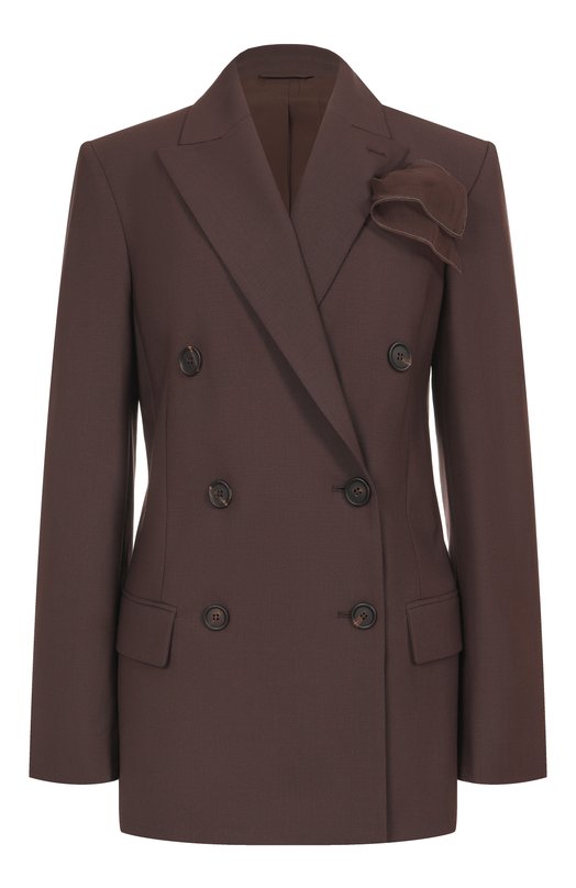 Шерстяной жакет Brunello Cucinelli M0W077038 Коричневый M0W077038