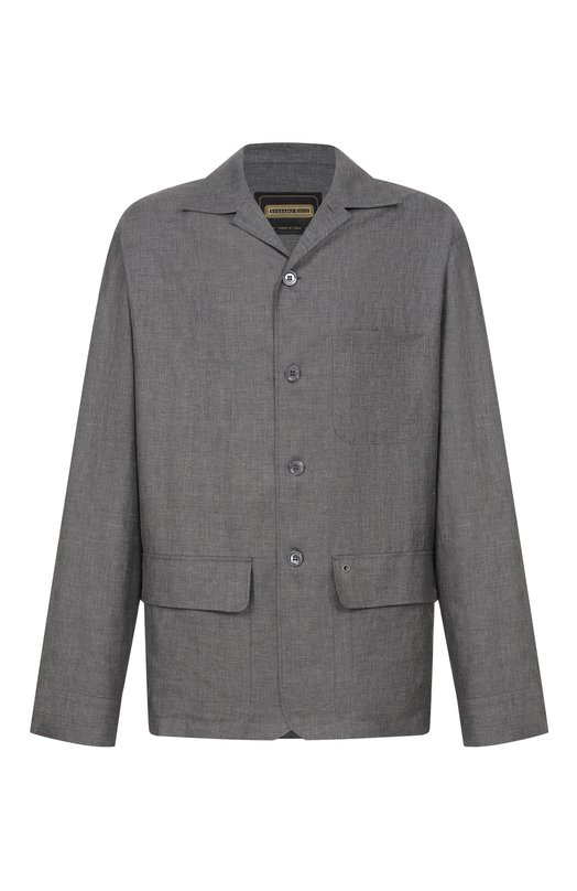 Куртка-рубашка из шерсти и льна Stefano Ricci SP008138/B127HA Серый SP008138/B127HA