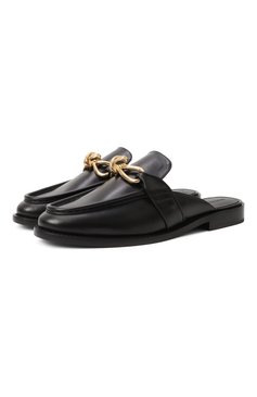 Женские кожаные сабо astaire BOTTEGA VENETA черного цвета, арт. 817519/V5DZ0 | Фото 1 (Материал внешний: Натуральная кожа; Подошва: Плоская; Каблук высота: Низкий; Материал внутренний: Натуральная кожа)