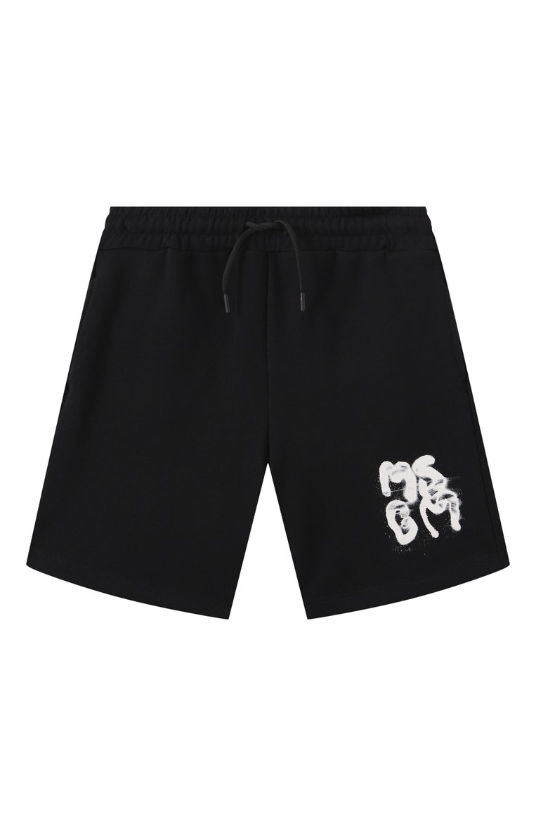 Детские хлопковые шорты MSGM KIDS черного цвета, арт. S5MSJBBE024 | Фото 1 (Материал сплава: Проставлено; Нос: Не проставлено; Случай: Повседневный; Мальчики Кросс-КТ: Шорты-спорт; Материал внешний: Хлопок; Ростовка одежда: 16 лет | 164 см, 6 лет | 116 см, 8 лет | 128 см, 12 лет | 152 см, 10 - 11 лет | 140 - 146см)