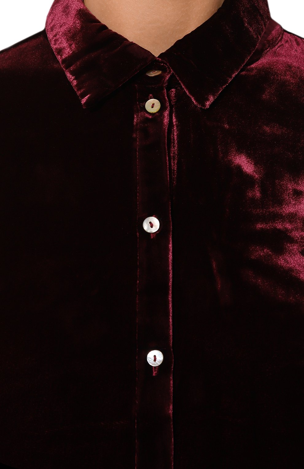 Бархатная рубашка ASCENO бордового цвета по цене 33900 руб., арт. RS24_T001F40, фото 5 Бархатная рубашка ASCENO, арт. RS24_T001F40, фото 5