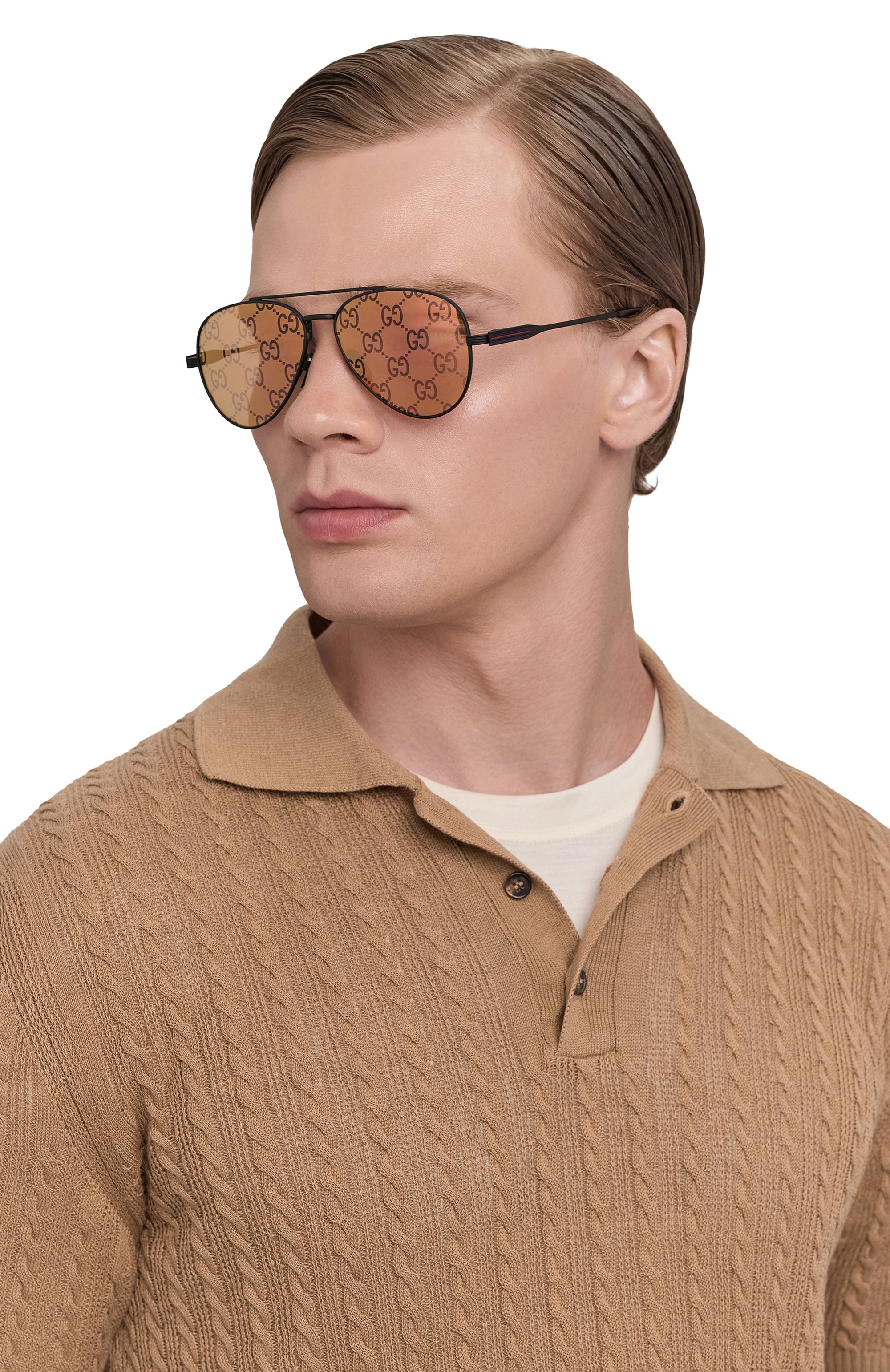 Солнцезащитные очки GUCCI желтого цвета по цене 53300 руб., арт. GG1874S 005, фото 2 Солнцезащитные очки GUCCI, арт. GG1874S 005, фото 2