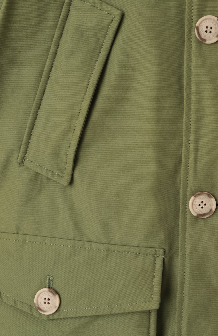 Детского пуховая парка WOOLRICH хаки цвета, арт. CFWKOU0187MRUT0641 | Фото 3 (Драгоценные камни: Проставлено; Материал утеплителя: Пух и перо; Рукава: Длинные; Материал сплава: Проставлено; Кросс-КТ: Зима; Мальчики К�росс-КТ: парка-верхняя одежда; Материал внешний: Хлопок, Синтетический материал; Ростовка одежда: 8 лет | 128 см, 6 лет | 116 см, 10 - 11 лет | 140 - 146см, 12 лет | 152 см, 16 лет | 164 см)
