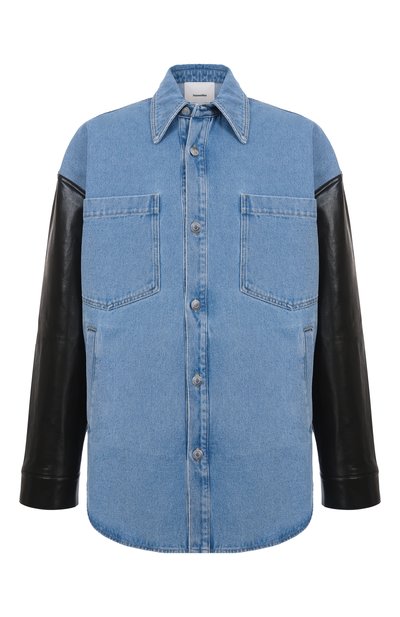 Мужская комбинированная рубашка NANUSHKA, арт. NU25RSTP09753