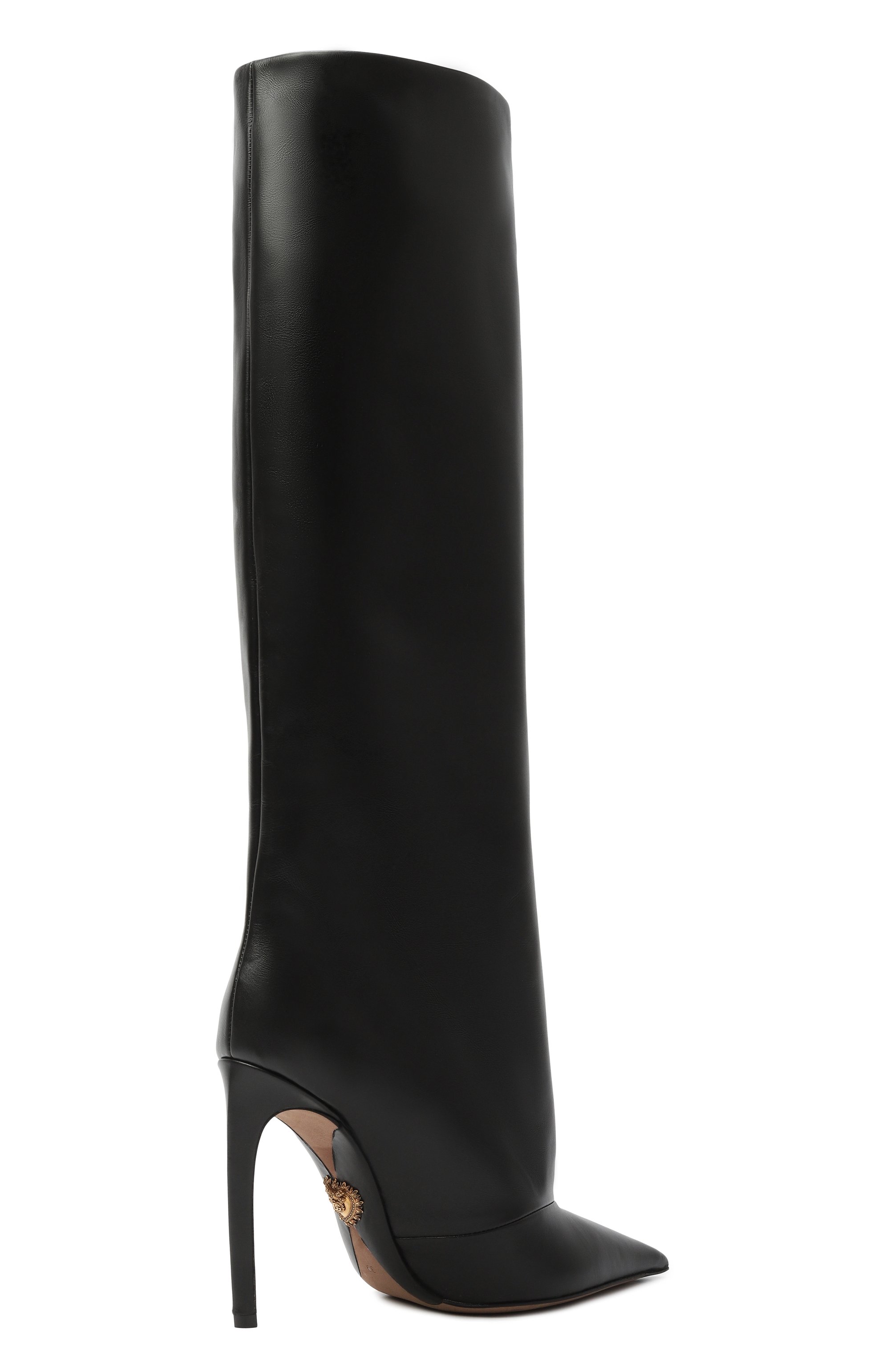 Кожаные сапоги devotion 105 DOLCE & GABBANA черного цвета по цене 195500 руб., арт. CU1223/A0831, фото 5 Кожаные сапоги devotion 105 DOLCE & GABBANA, арт. CU1223/A0831, фото 5