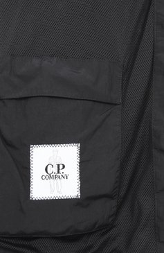 Мужская куртка-рубашка C.P. COMPANY темно-синего цвета, арт. 18CM0S095A005904G | Фото 7 (Материал подклада: Синтетический материал; Рукава: Длинные; Длина (верхняя одежда): Короткие; Материал внешний: Синтетический материал; Мужское Кросс-КТ: Куртка-рубашка; Кросс-КТ: Легкие; Стили: Кэжуэл)