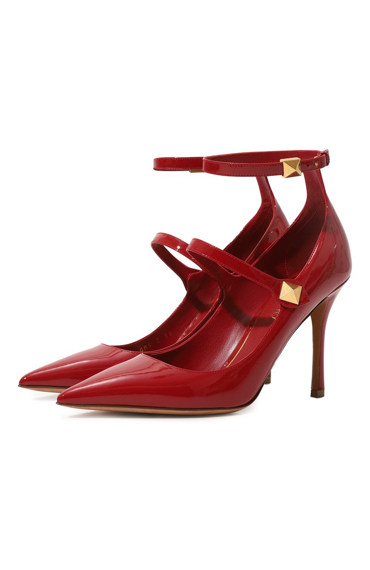 Женские кожаные туфли tiptoe VALENTINO красного цвета, арт. 2W2S0GM5/ERU | Фото 1 (Материал внутренний: Натуральная кожа; Каблук высота: Высокий; Подошва: Плоская; Каблук тип: Шпилька; Материал внешний: Натуральная кожа)
