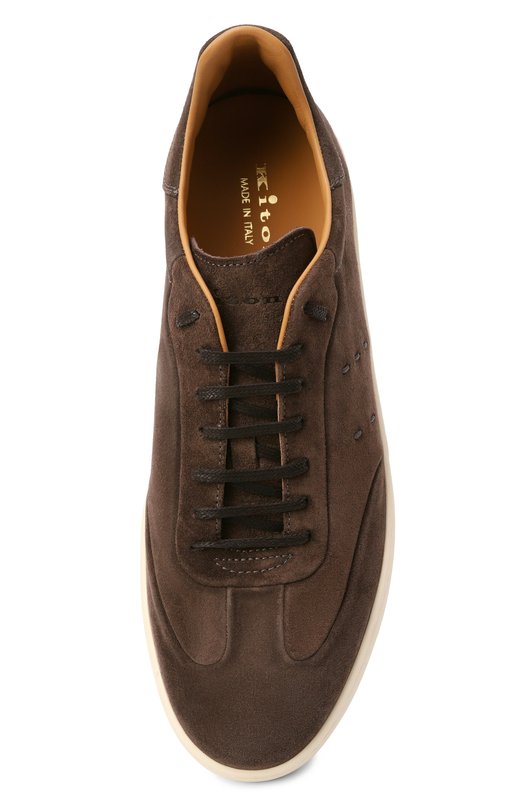 Замшевые кеды Kiton USSA415N0127912 Коричневый  USSA415N0127912 Фото 5