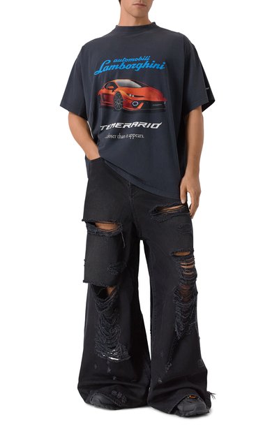 Хлопковая футболка balenciaga x automobili lamborghini BALENCIAGA, арт. 831305/TSVP9, фото 2