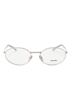 Женские оправа PRADA серебряного цвета, арт. A57V-1BC101 | Фото 3 (Нос: Не проставлено; Региональные ограничения белый список (Axapta Mercury): Не проставлено; Тип очков: Оправа; Материал: Металл; Очки форма: Овальные; Оптика Гендер: оптика-женское)