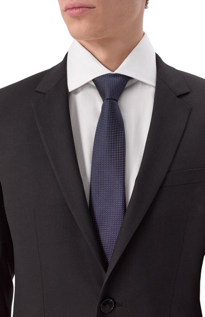 Галстук HUGO темно-синего цвета по цене 7490 руб., арт. 50535165, фото 2 Галстук HUGO, арт. 50535165, фото 2