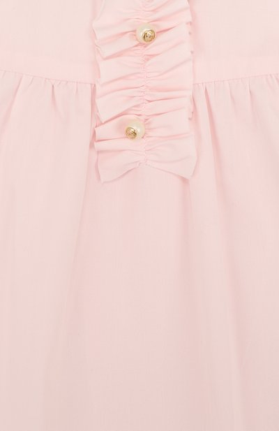 Хлопковое мини-платье свободного кроя с оборкой GUCCI, арт. 503767/XB365, фото 3