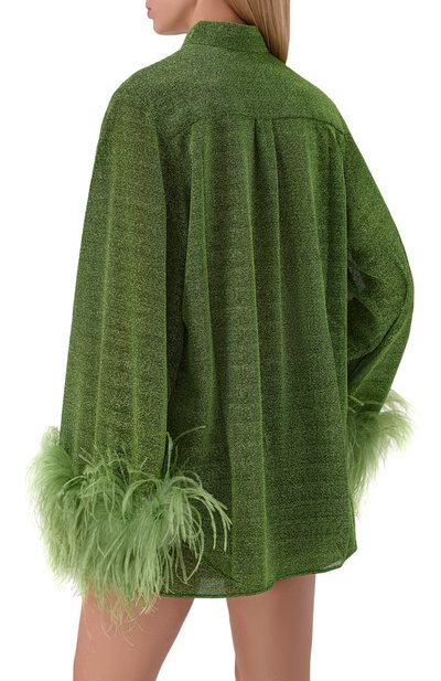 Блузка с отделкой перьями OSEREE, арт. LSF213, фото 4