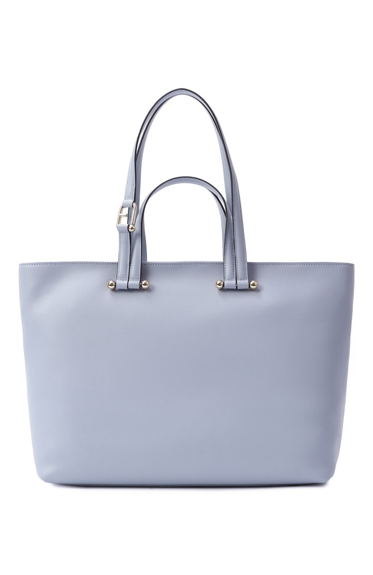 Женская сумка-тоут furla duetto large FURLA голубого цвета, арт. WB01453/BX3169 | Фото 1 (Материал: Натуральная кожа; Размер: large)