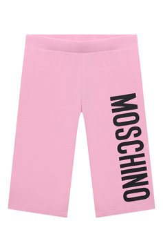 Детские хлопковые шорты MOSCHINO розового цвета, арт. HDQ01E/LBA00/4-8 | Фото 1 (Случай: Повседневный; Материал сплава: Проставлено; Нос: Не проставлено; Материал внешний: Хлопок; Ростовка одежда: 4 года | 104 см, 5 лет | 110 см, 6 лет | 116 см, 8 лет | 128 см)