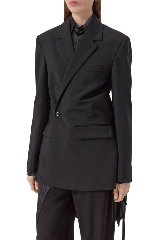 Шерстяной жакет Ann Demeulemeester B0013157/FA646 Чёрный  B0013157/FA646 Фото 6