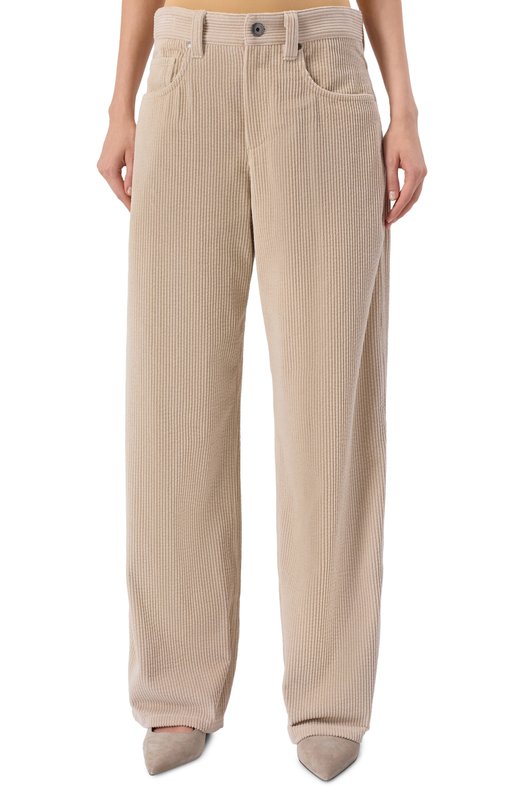 Вельветовые брюки Brunello Cucinelli MB144P9111 Бежевый  MB144P9111 Фото 3