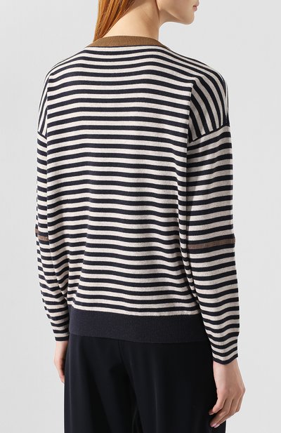 Пуловер в полоску BRUNELLO CUCINELLI, арт. M16178100P, фото 4