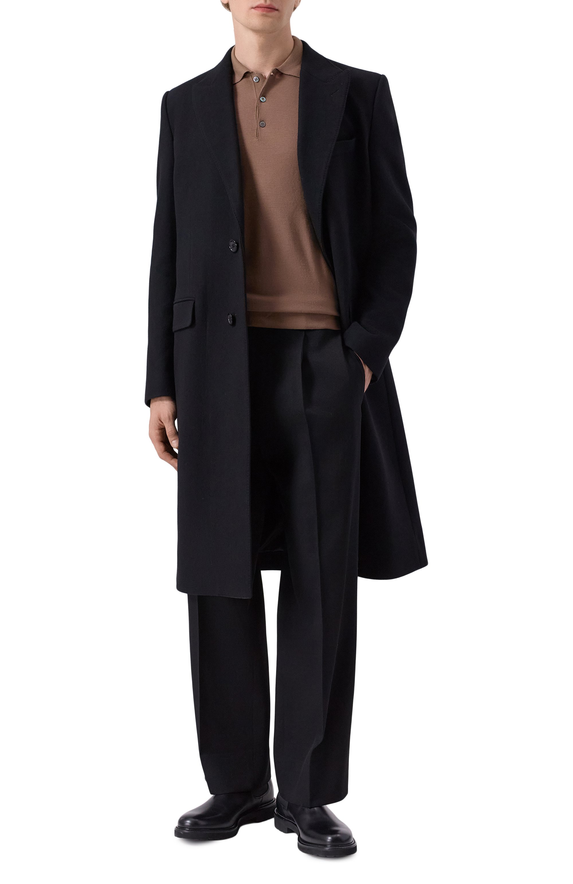 Шерстяные брюки CORNELIANI черного цвета по цене 55250 руб., арт. 264H35-2618353, фото 2 Шерстяные брюки CORNELIANI, арт. 264H35-2618353, фото 2