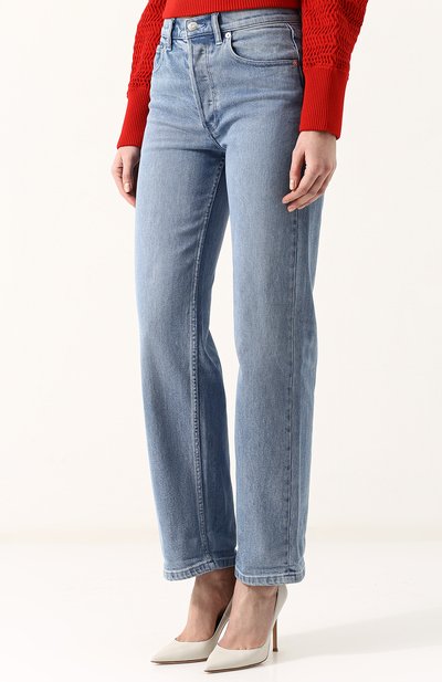 Джинсы прямого кроя с потертостями BURBERRY, арт. 4062871, фото 3