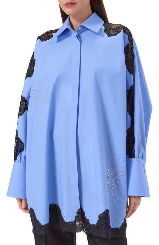 Хлопковая рубашка Giuseppe di Morabito 05FWED359YC 05425 Голубой  05FWED359YC 05425 Фото 3