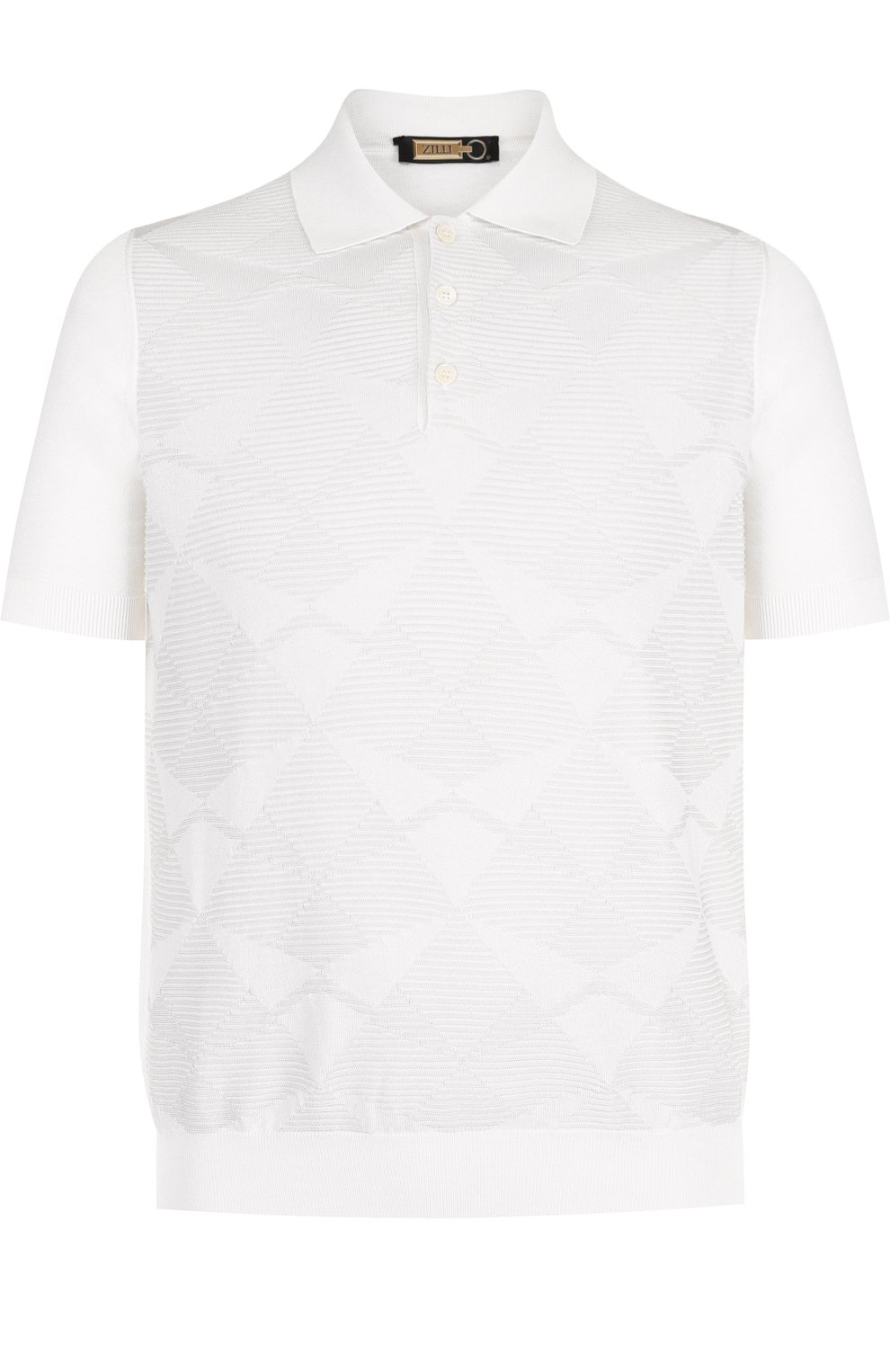 Поло с короткими рукавами из смеси шелка и хлопка ZILLI, арт. MBP-PB412-CAMU1/MC03, фото 1