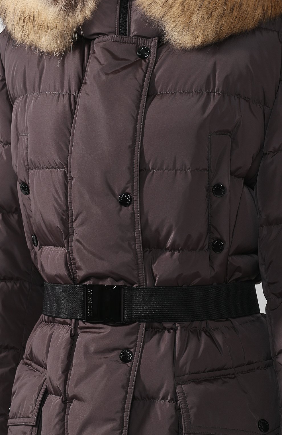 Пуховик с меховой отделкой капюшона MONCLER серого цвета по цене 226000 руб., арт. D2-093-49884-25-68065, фото 5 Пуховик с меховой отделкой капюшона MONCLER, арт. D2-093-49884-25-68065, фото 5