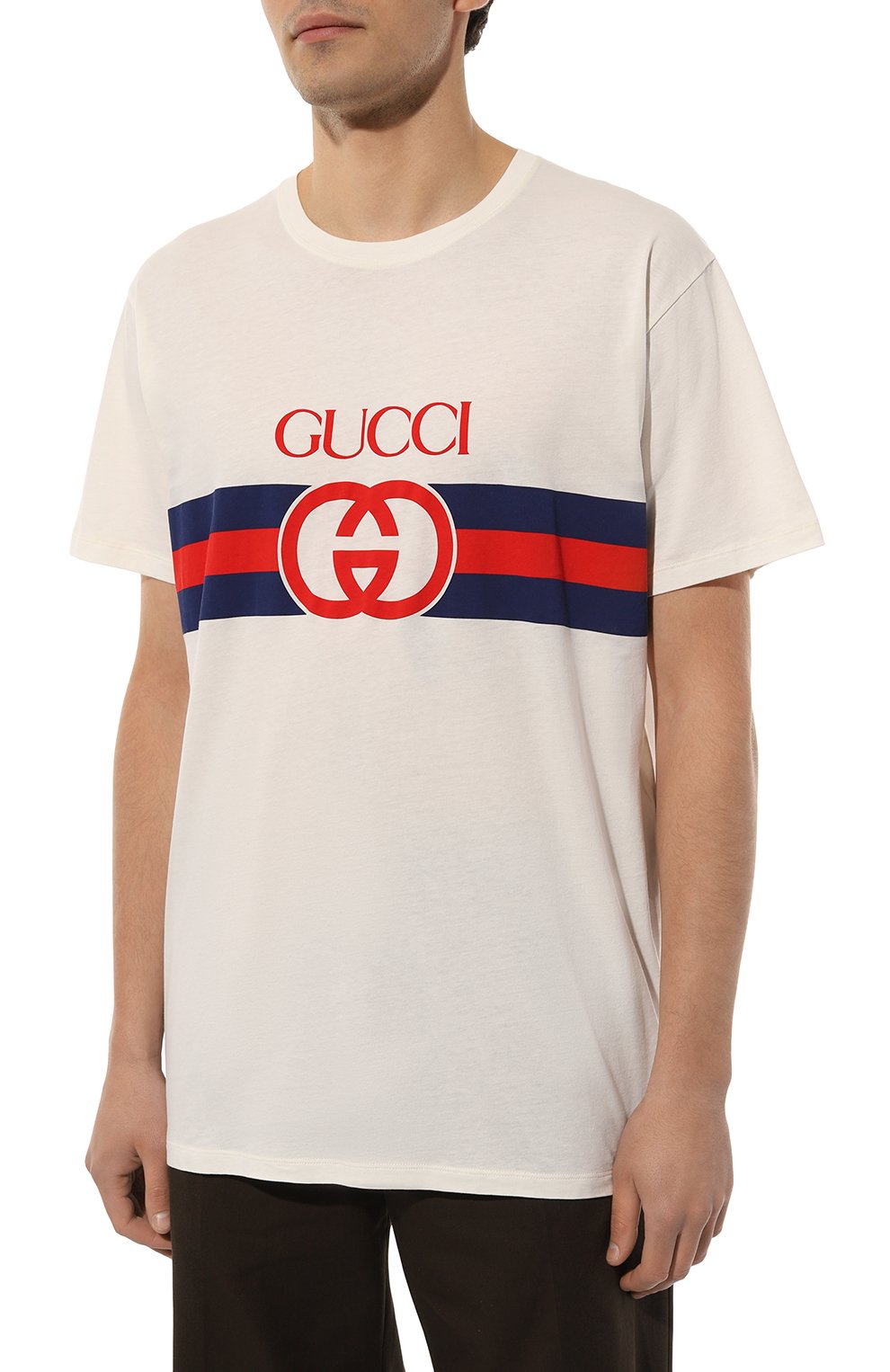 Хлопковая футболка GUCCI, арт. 548334/XJET1, фото 3