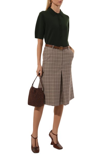 Шерстяное поло DRIES VAN NOTEN темно-зеленого цвета по цене 87550 руб., арт. 242-011207-9700, фото 2 Шерстяное поло DRIES VAN NOTEN, арт. 242-011207-9700, фото 2