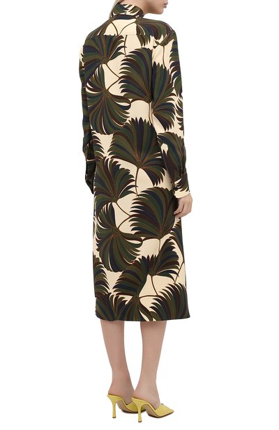 Платье из вискозы DRIES VAN NOTEN зеленого цвета по цене 128500 руб., арт. 202-18610-1377, фото 4 Платье из вискозы DRIES VAN NOTEN, арт. 202-18610-1377, фото 4