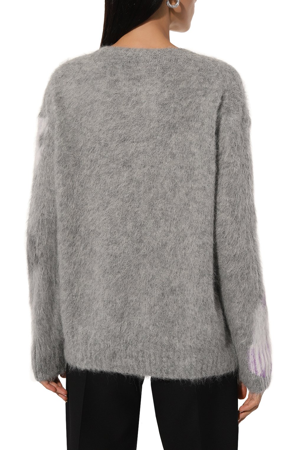 Шерстяной свитер STELLA MCCARTNEY серого цвета по цене 154000 руб., арт. 6K0828/3S2509, фото 4 Шерстяной свитер STELLA MCCARTNEY, арт. 6K0828/3S2509, фото 4