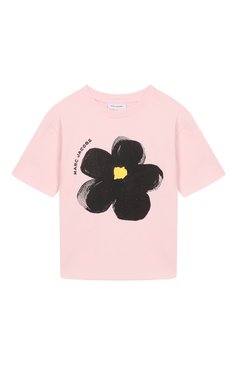Детская хлопковая футболка MARC JACOBS (THE) светло-розового цвета, арт. W60542 | Фото 1 (Материал внешний: Хлопок; Рукава: Короткие; Девочки Кросс-КТ: футболка-одежда; Автоматизация состава: Проставлено; Автоматизация ТО: Проставлено; Ростовка одежда: 9 лет | 134 см, 7 лет | 122 см, 2 года | 92 см, 3 года | 98 см, 4 года | 104 см, 12 лет | 152 см, 5 лет | 110 см)