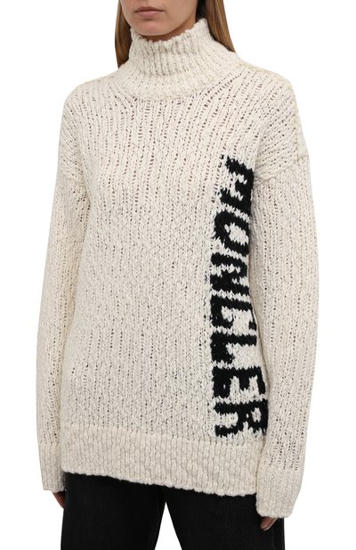 Свитер MONCLER кремового цвета по цене 62400 руб., арт. G2-093-9F000-08-M1280, фото 3 Свитер MONCLER, арт. G2-093-9F000-08-M1280, фото 3