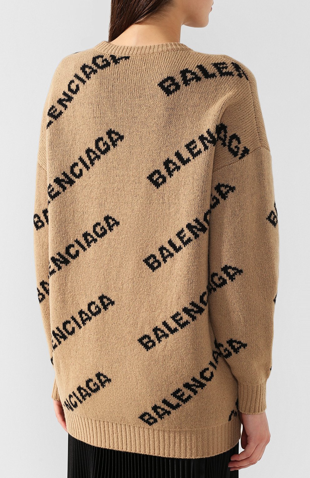 Шерстяной пуловер BALENCIAGA бежевого цвета по цене 133500 руб., арт. 581027/T1473, фото 4 Шерстяной пуловер BALENCIAGA, арт. 581027/T1473, фото 4