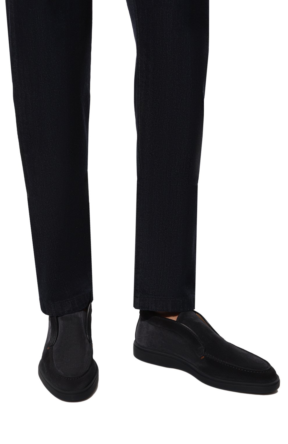 Замшевые ботинки detroit SANTONI темно-синего цвета по цене 67850 руб., арт. MGDG1782300TEGEXU60, фото 3 Замшевые ботинки detroit SANTONI, арт. MGDG1782300TEGEXU60, фото 3