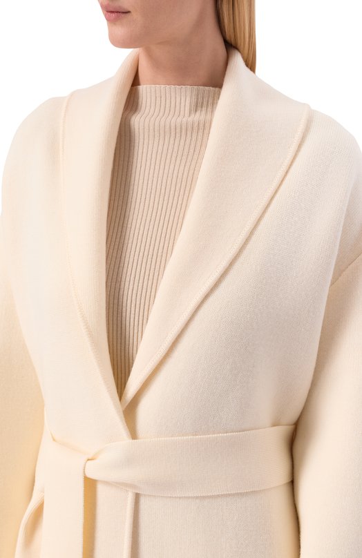 Шерстяной кардиган TOTEME 261-WRT0699-YA0008 Кремовый  261-WRT0699-YA0008 Фото 5