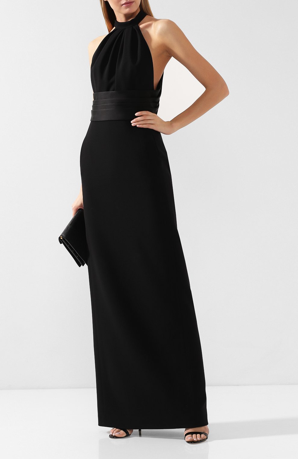 Шерстяное платье-макси SAINT LAURENT, арт. 547761/Y024K, фото 2
