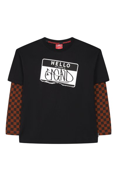 Хлопковый лонгслив SPRAYGROUND, арт. SPY946BLK