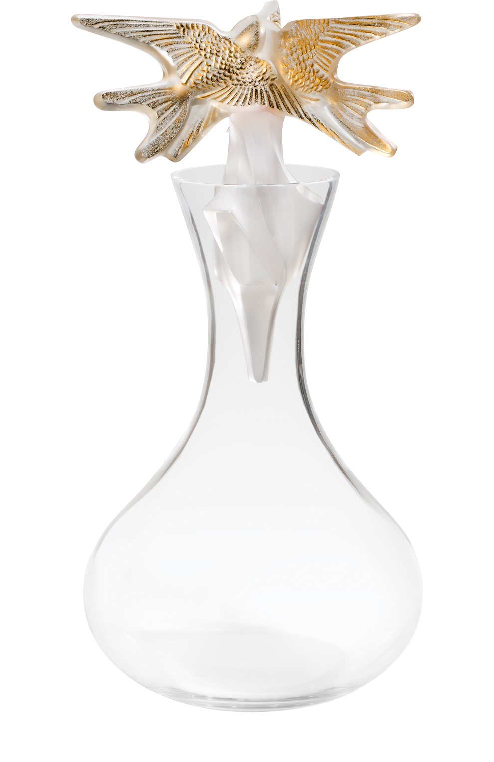Декантер hirondelles LALIQUE золотого цвета по цене 330000 руб., арт. 10612100, фото 1 Декантер hirondelles LALIQUE, арт. 10612100, фото 1