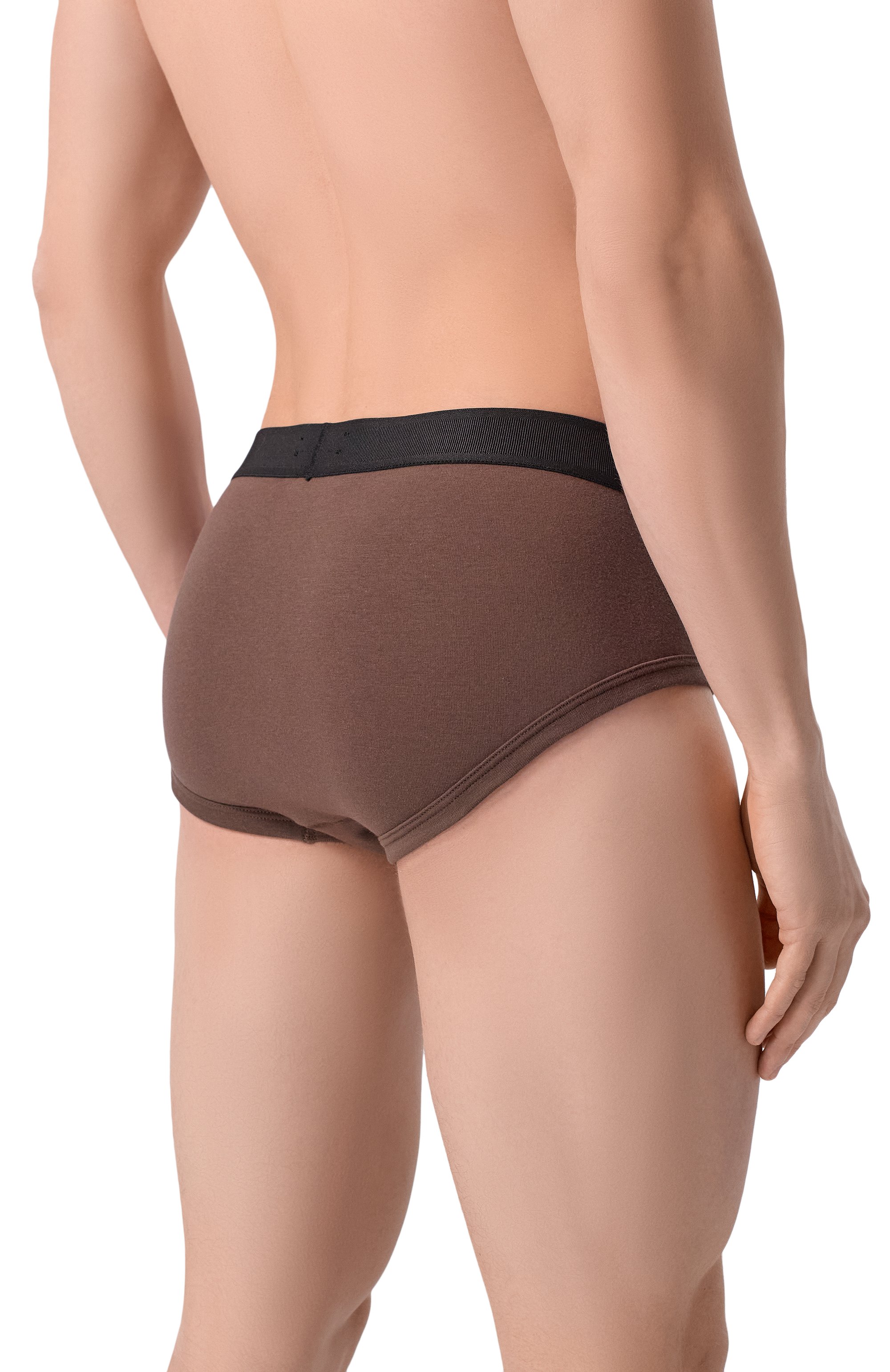 Хлопковые брифы TOM FORD темно-коричневого цвета по цене 9210 руб., арт. T4LC1104, фото 3 Хлопковые брифы TOM FORD, арт. T4LC1104, фото 3