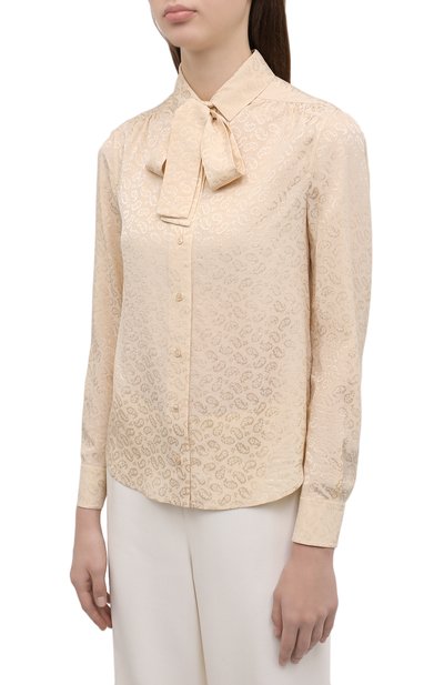 Шелковая блузка SAINT LAURENT, арт. 660889/Y5D16, фото 3