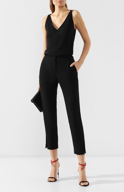Шелковый топ RICK OWENS черного цвета по цене 33200 руб., арт. RP19S6131/SCR, фото 2 Шелковый топ RICK OWENS, арт. RP19S6131/SCR, фото 2